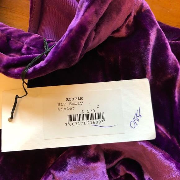 NWT Sandro Purple Velvet Emily Dress - Size M - Picture 7 of 10
